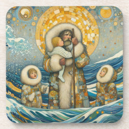 "Eaux froides, guide solide" dessous de verre en p