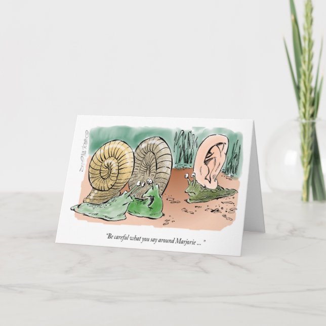 Eavesdring Snail carte d'anniversaire (Devant)