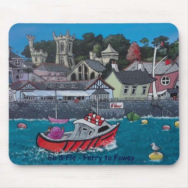 Eb u. Flo - Fähre zu Fowey Mousepad (Vorne)