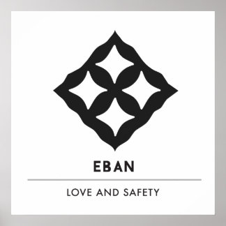 Eban | Adinkra-Symbol für Liebe, Sicherheit, Schut Poster