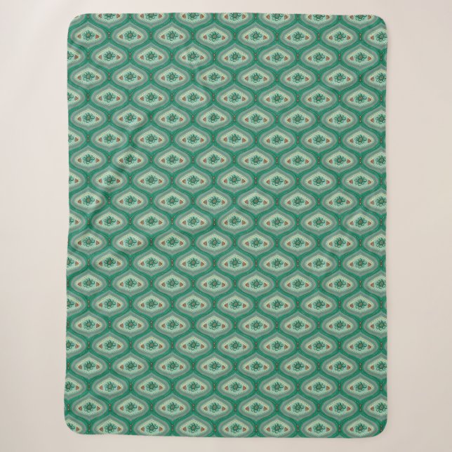 Ebb and Flow Turquoise Sherpa Blanket Sherpadecke (Vorderseite)