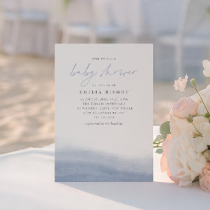 Ebb Tide Coastal Watercolor Babydusche Einladung