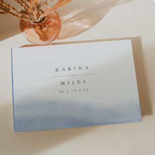 Ebb Tide Coastal Watercolor Wedding Gästebuch