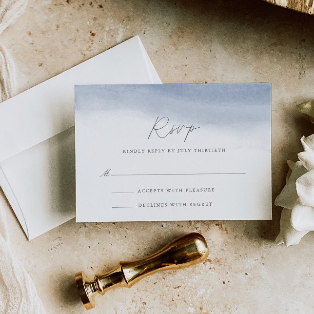 Ebb Tide Wedding Mail-in RSVP Karte (Von Creator hochgeladen)