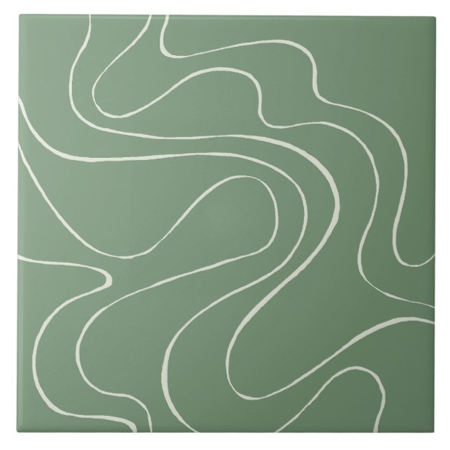 EBB und Flow 2 in grün Fliese (Vorderseite)
