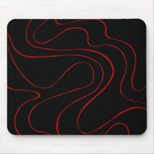 EBB und Flow 2 in Rot und Schwarz Mousepad