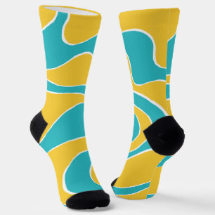 EBB und Flow 2 in Türkis und Gelb Socken