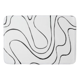 EBB und Flow 2 - Schwarz und Weiß Badematte