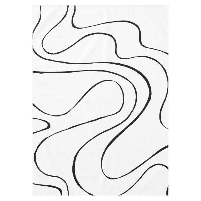 EBB und Flow 2 - Schwarz und Weiß Tischdecke (Vorderseite)