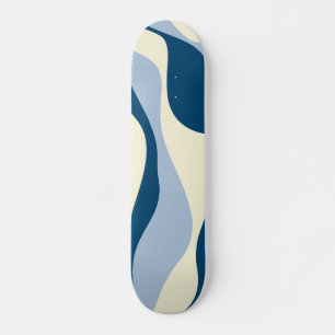 EBB und Flow 4 - Dunkles Blau, Licht und Creme Skateboard