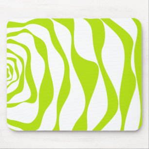 EBB und Flow 4 in Kalkgrün und Weiß Mousepad