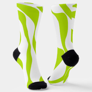 EBB und Flow 4 in Kalkgrün und Weiß Socken