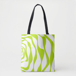 EBB und Flow 4 in Kalkgrün und Weiß Tasche