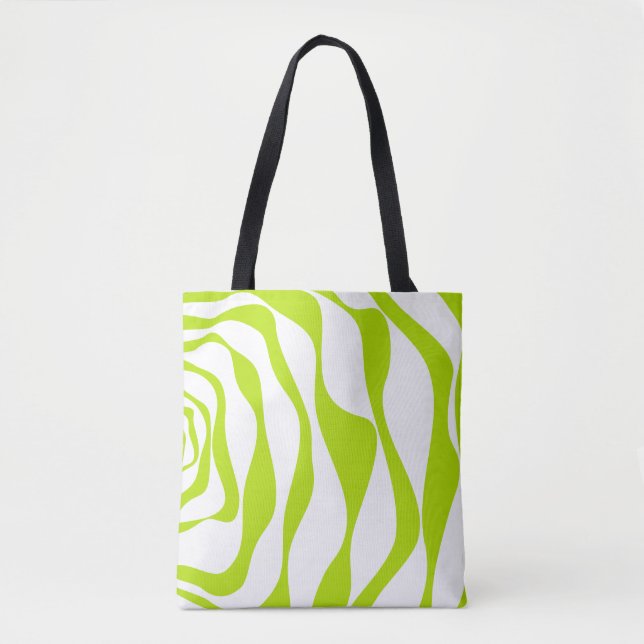 EBB und Flow 4 in Kalkgrün und Weiß Tasche (Vorderseite)