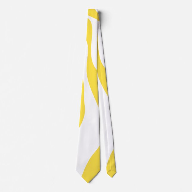 EBB und Flow 4 in Lemon Gelb und Weiß Krawatte (Vorderseite)