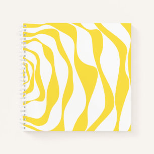 EBB und Flow 4 in Lemon Gelb und Weiß Notizbuch