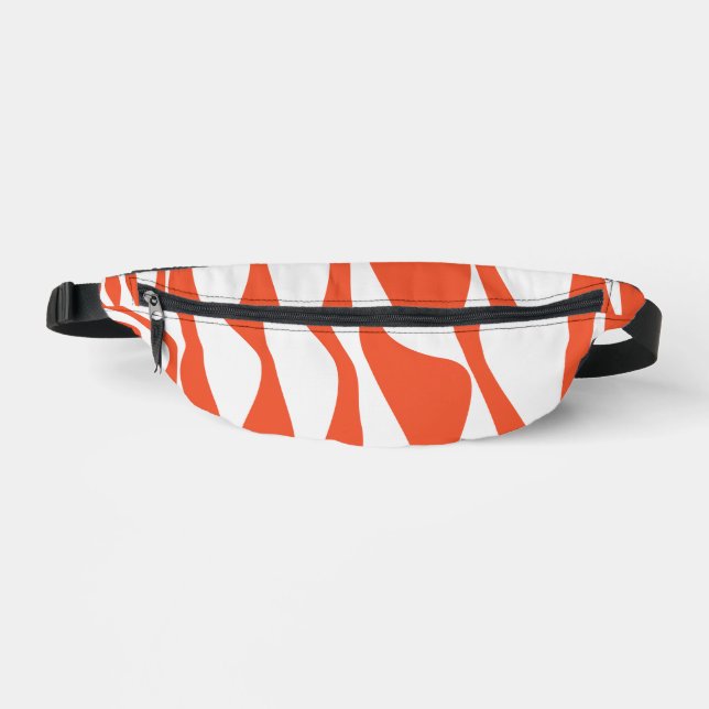 EBB und Flow 4 in Orange und Weiß Bauchtasche (Vorderseite)