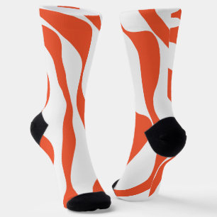 EBB und Flow 4 in Orange und Weiß Socken