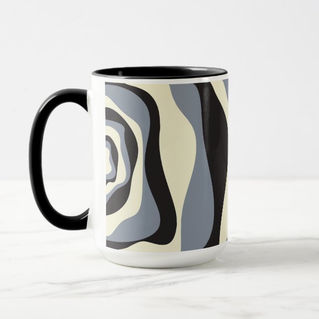 EBB und Flow 4 in Schwarz, Grau und Creme Tasse (Links)