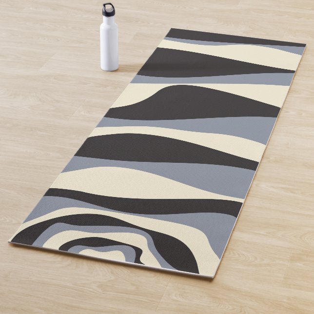 EBB und Flow 4 in Schwarz, Grau und Creme Yogamatte (Beispiel)