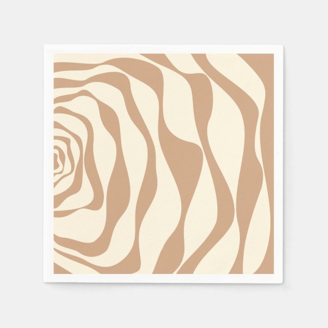 EBB und Flow 4 in Tan und Creme Serviette (Vorderseite)