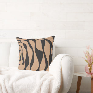 EBB und Flow 4 in Tan und Schwarz Kissen