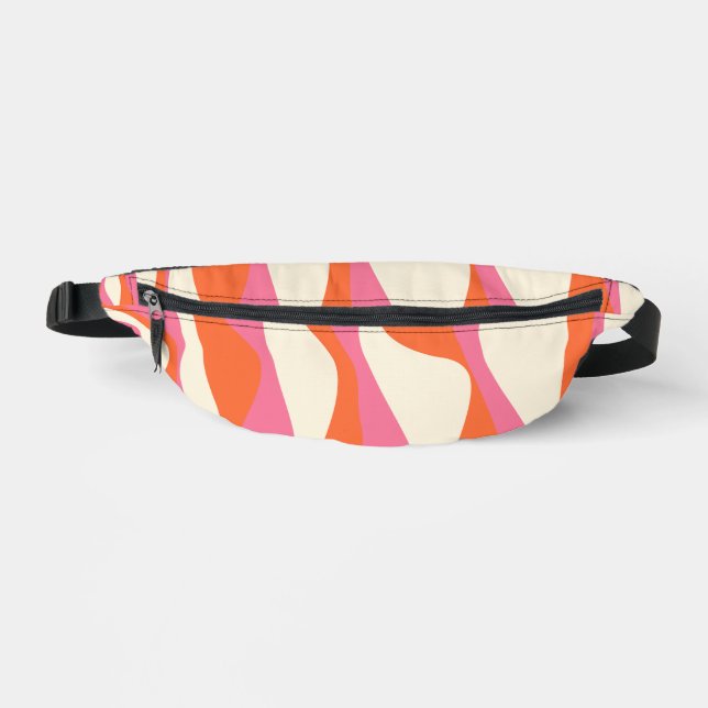 EBB und Flow 4 - Rosa, Orange und Creme Bauchtasche (Vorderseite)