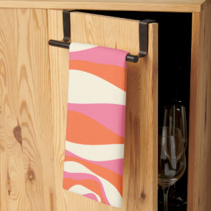 EBB und Flow 4 - Rosa, Orange und Creme Geschirrtuch