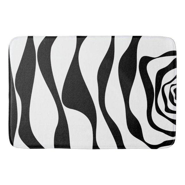 EBB und Flow 4 - Schwarz und Weiß Badematte (Vorderseite)
