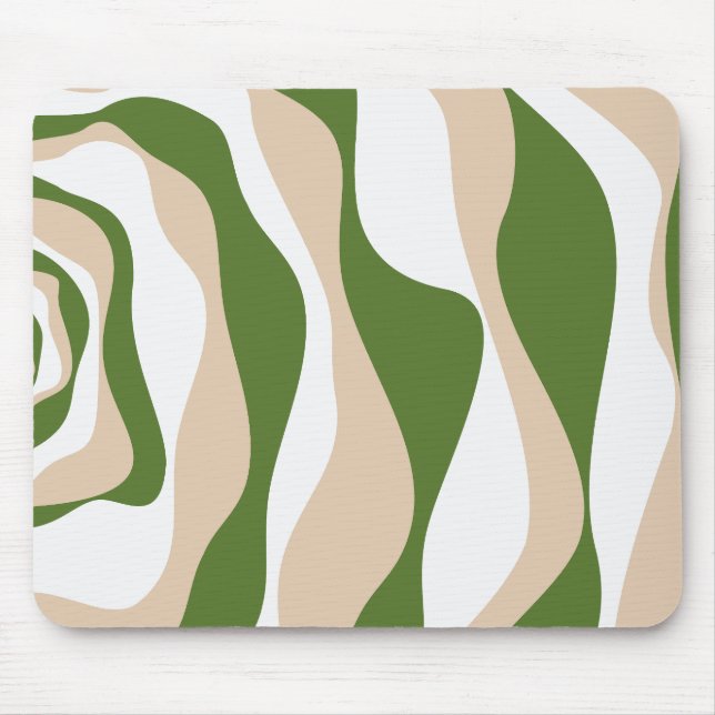 EBB und Flow 4 - Weiß, Sand und Palm Grün Mousepad (Vorne)