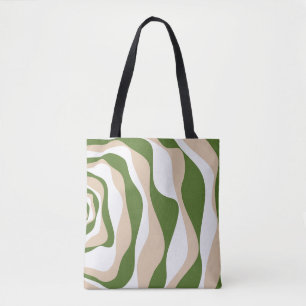 EBB und Flow 4 - Weiß, Sand und Palm Grün Tasche