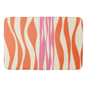 Ebb und Flow - Rosa, Orange und Creme Badematte