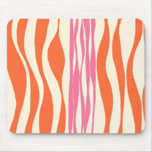 Ebb und Flow - Rosa, Orange und Creme Mousepad