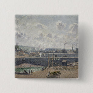 Ebbe bei Duquesne Docks, Dieppe, 1902 Button