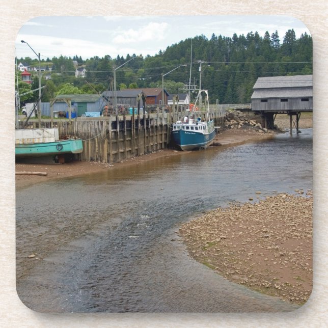 Ebbe in der Bay of Fundy in St. Martins, Neu Untersetzer (Vorderseite)