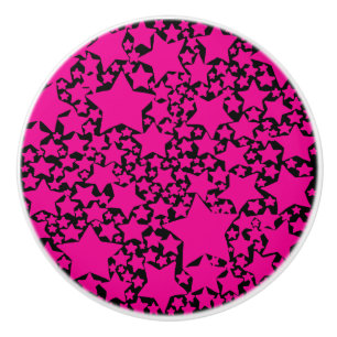Ebbe und Flut 2 in Magenta und Schwarz Keramikknauf