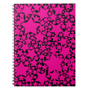 Ebbe und Flut 2 in Magenta und Schwarz Notizblock