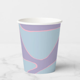 Ebbe und Flut 2 in Pink, Lila und Blau Pappbecher