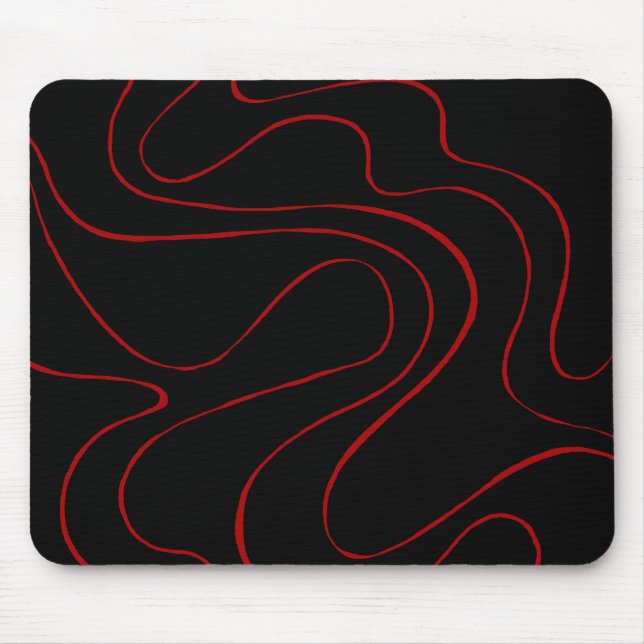 Ebbe und Flut 2 in Rot und Schwarz Mousepad (Vorne)