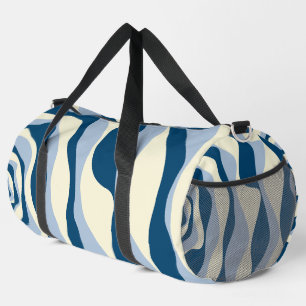 Ebbe und Flut 4 - Dunkelblau, Hellblau und Creme Duffle Bag