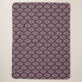 Ebbe-und-Flut-Maroon-Motiv-Sherpa-Decke Sherpadecke