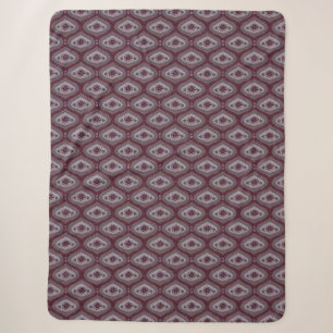 Ebbe-und-Flut-Maroon-Motiv-Sherpa-Decke Sherpadecke
