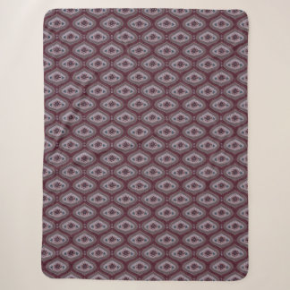Ebbe-und-Flut-Maroon-Motiv-Sherpa-Decke Sherpadecke