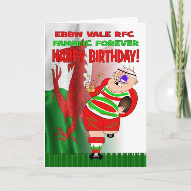 Ebbw Tal RFC-Fanatiker-für immer Karte (Vorderseite)
