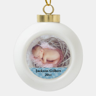 Eben geborenes Baby-erstes Keramik Kugel-Ornament