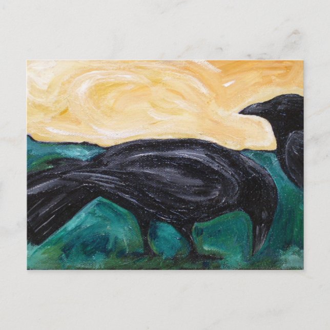 Ebenen Crows Postkarte (Vorderseite)