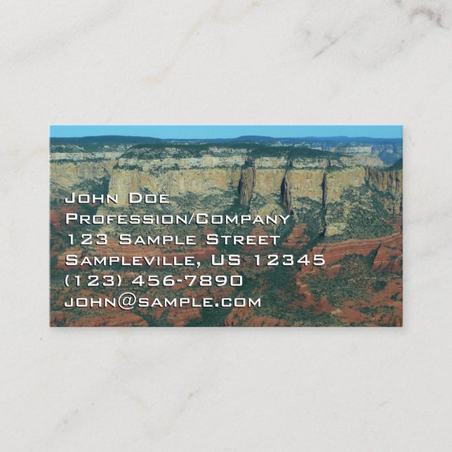Ebenen der Roten Felsen in Sedona Arizona Visitenkarte (Vorderseite)