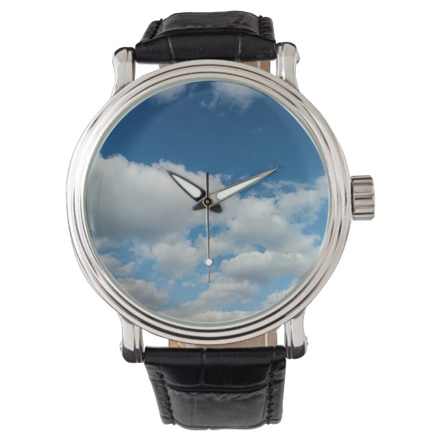 Ebenen in den Wolken Armbanduhr (Vorderseite)