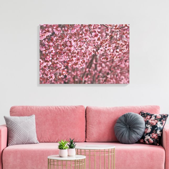 Ebenen rosa japanischer Kirschblüten Leinwanddruck (Insitu (Wohnzimmer))
