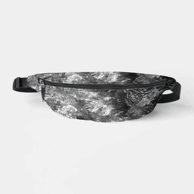 Ebenen von Kristallen grau Bauchtasche (Vorderseite)